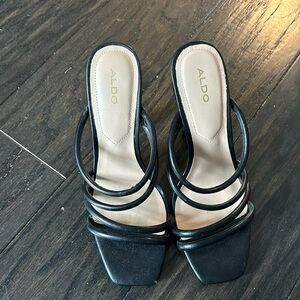 Black aldo heels gently worn